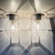Pair of Limburg Glashütte ceiling lamp flush mount , 1970s