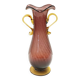 Brown and Yellow Murano Glass Amphora Vase by Fratelli Toso, Italy