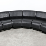 Black snakeskin modular sofa by Don Chadwick for Herman Miller 1970s