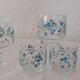 9 glasses blue flowers model veronica arcopal arcoroc vintage countryside