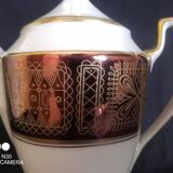 German Waldershof Bavaria porcelain coffee service, handmade decoration in 22 Carat gold