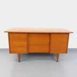 Vintage Scandinavian style executive desk in teak from the 60s
