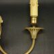 Pair of wall sconces with female masks in Louis XVI style - gilded bronze