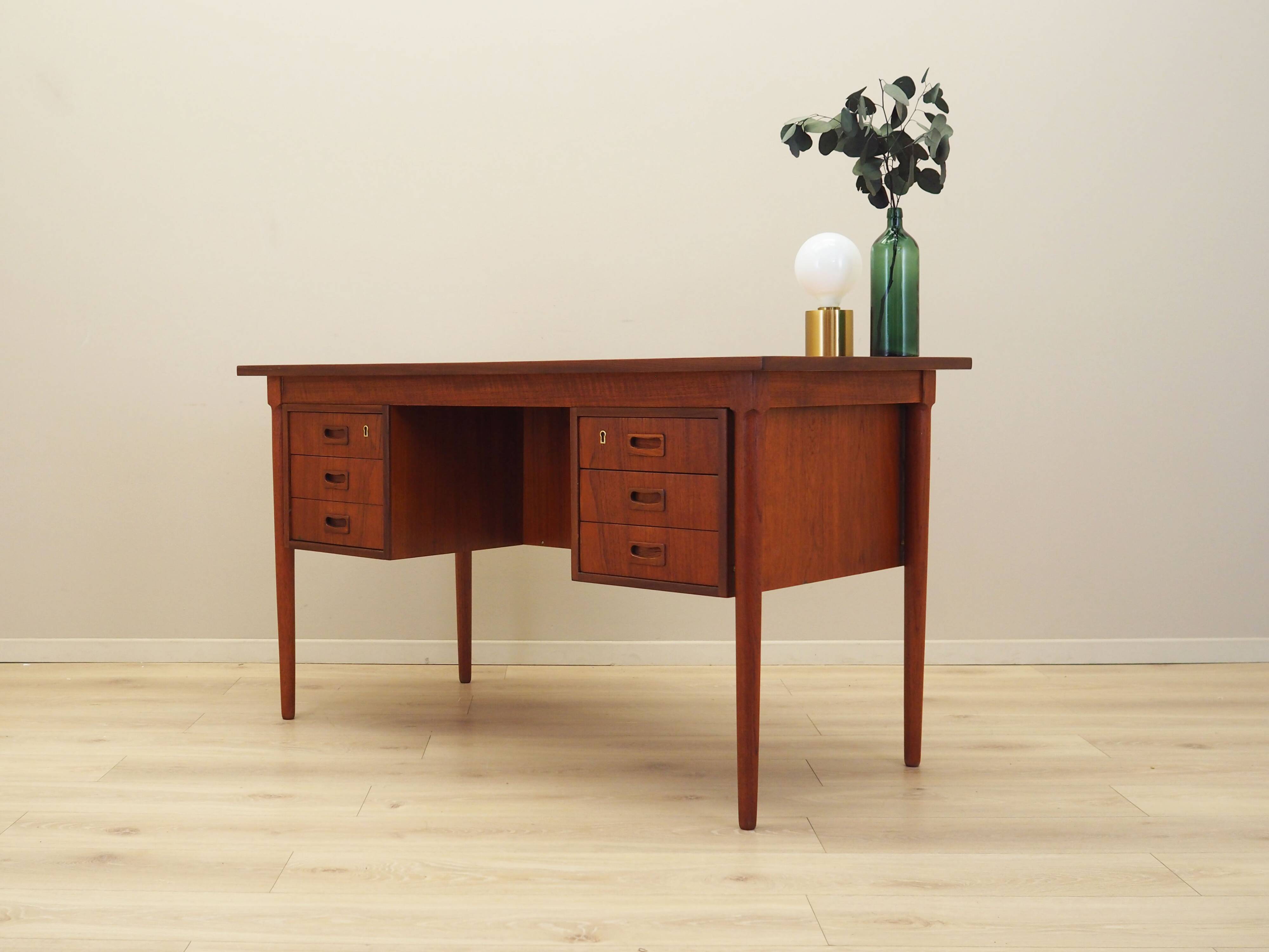 Teak desk, Danish design, 1970s, production: Denmark