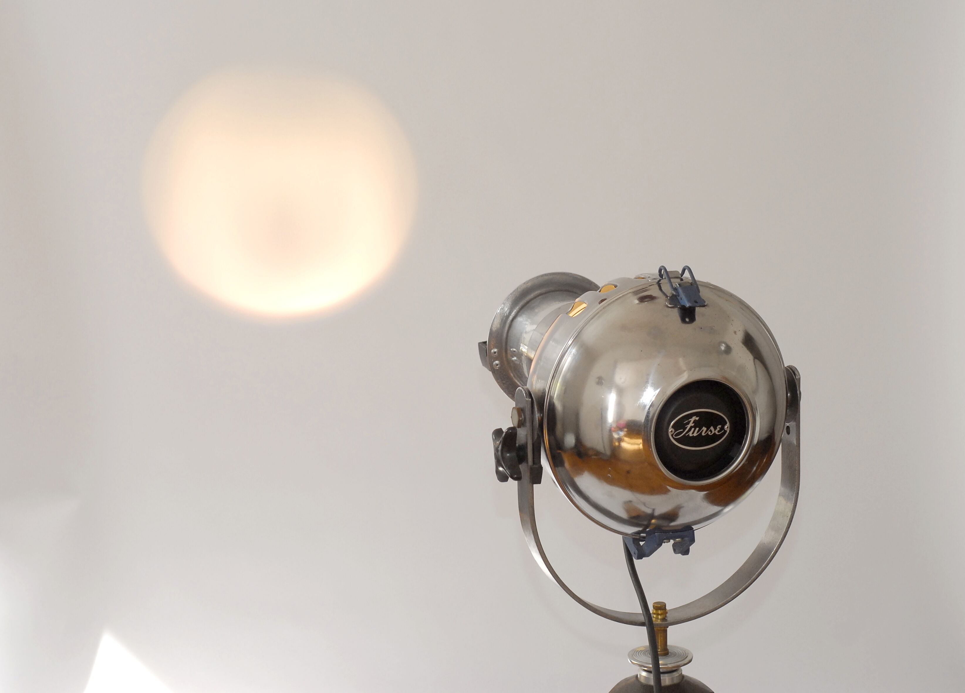Projector of Cinema or Theatre Furse on wooden surveyor tripod