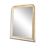 Classic mirror in carved and ecru beaded wood