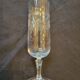 6 engraved crystal champagne flutes (floral) 1920