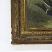 Peinture anglaise antique décorative de renard et canards