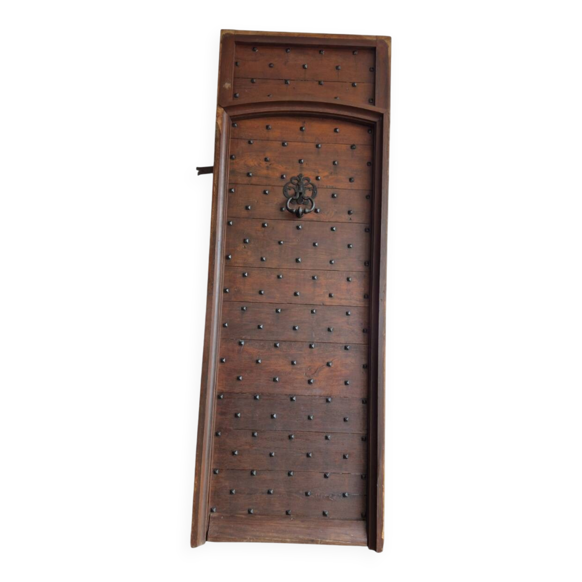 hand-forged studded castle doors + frame from the 1800s/1900s
