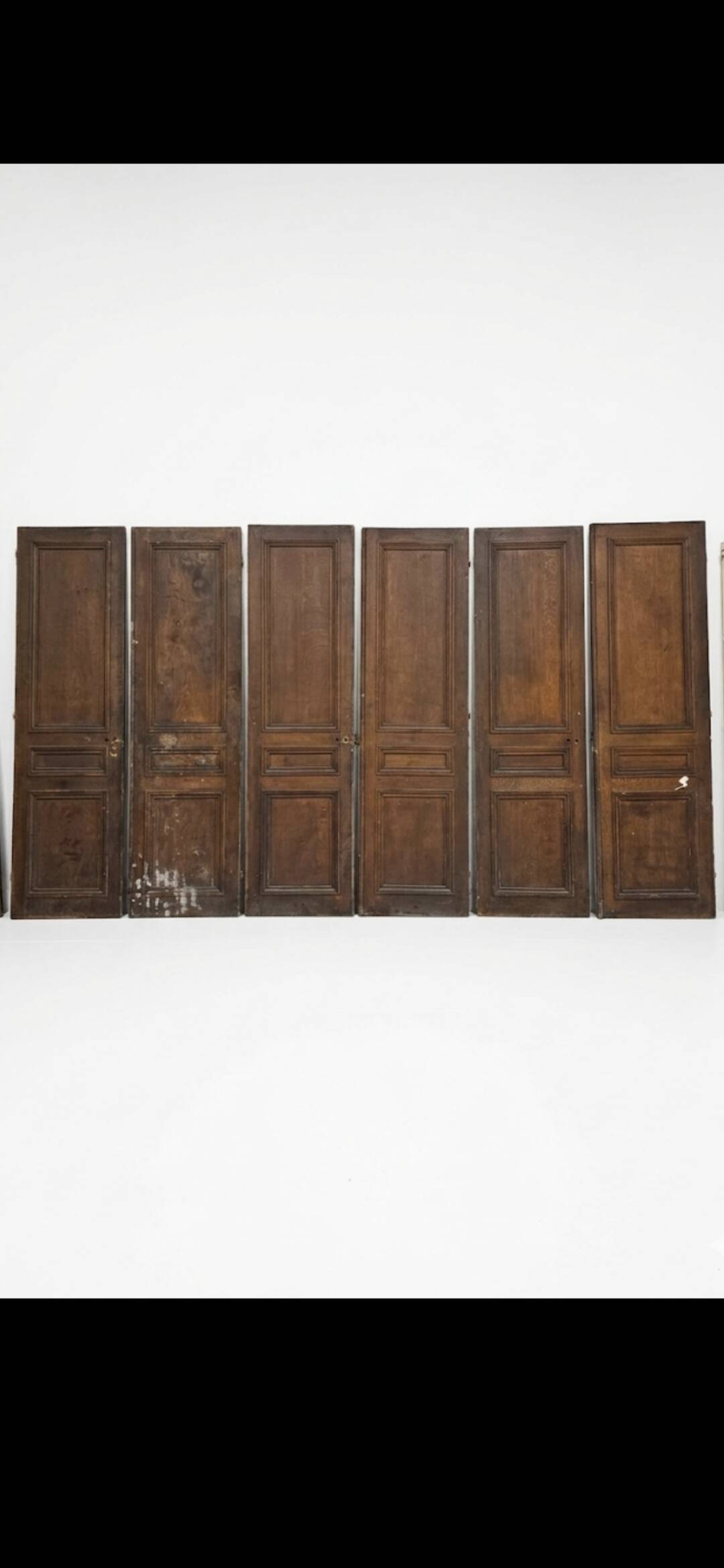 3 paires de portes de séparation du XIXème s.