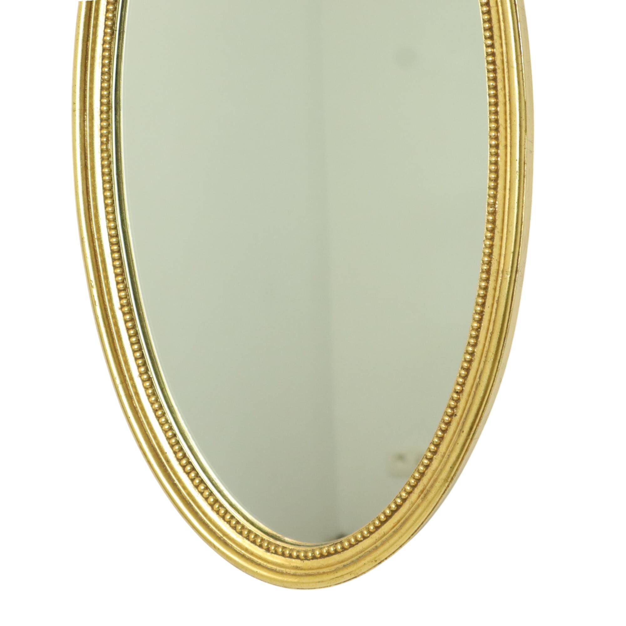Large Oval Gold Mirror Hollywood Regency Style 70cm