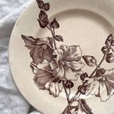 Assiette à dessert en terre de fer « Trémières » Salins