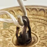 Plafonnier en cristal et laiton. Espagne, années 1950.