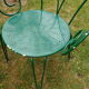 Wrought iron garden lounge table and 2 armchairs