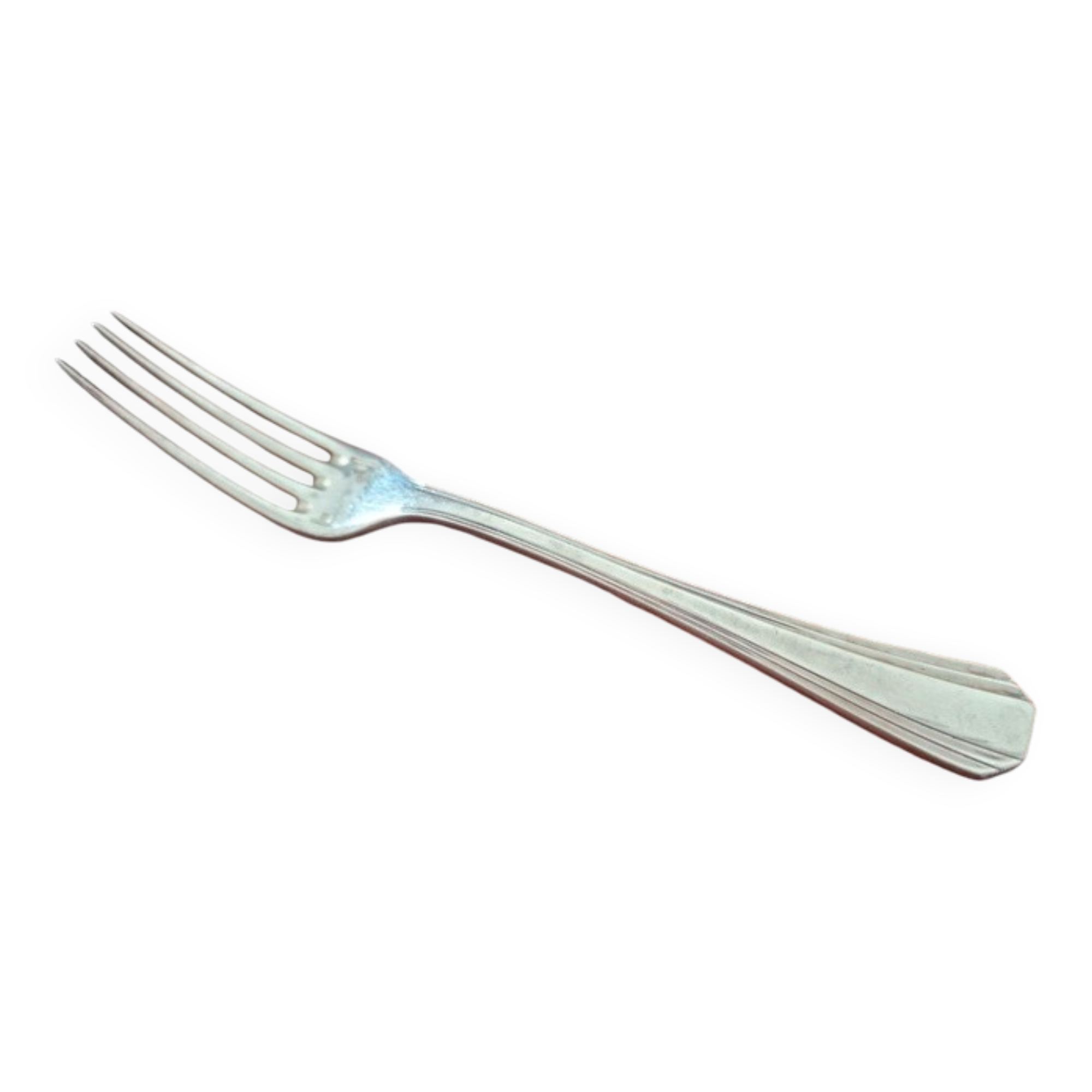 Christofle - Boréal model dessert fork in silver-plated metal