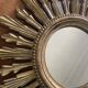 70'S golden resin sun mirror