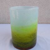 Vase verre scandinave signé John Orwar Lake