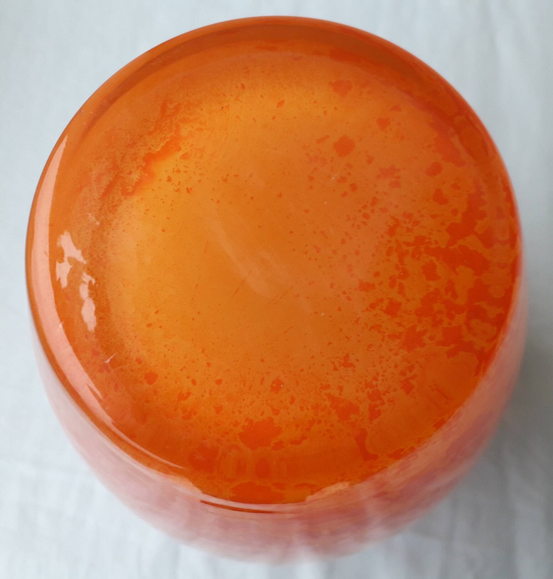 Orange glass vase