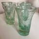 Set of 7 Biot cups in bubbled glass 1970