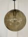 Suspension globe verre bullé ambré RAAK années 60