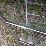 Chromed metal design shelf