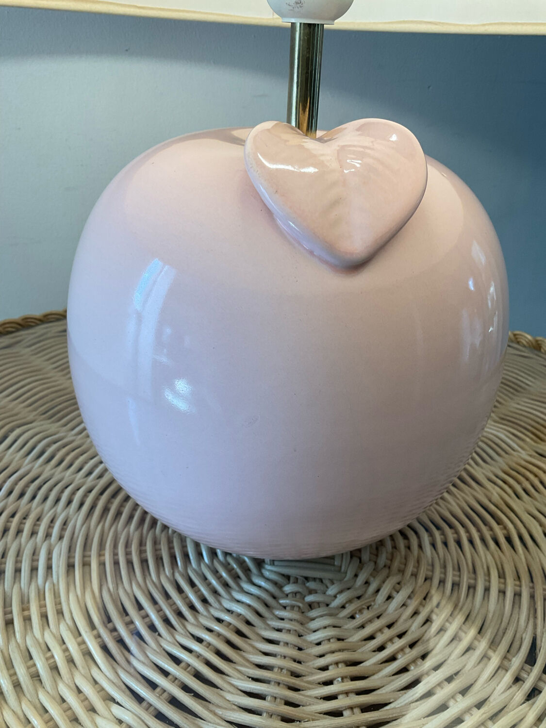 Lamp ceramic apple 80s