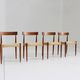 Set of 4 Paper Cord Danish Dining Chairs by Arne Hovmand-Olsen for Mogens Kold