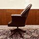 Classic English Chesterfield dark brown office chair