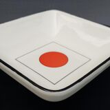 Lot of 6 square plates model Tokyo by Gien H4