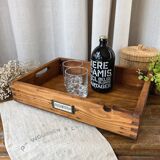 Top in raw wood "Badoit"