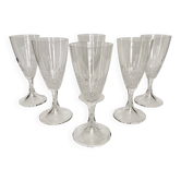 6 Crystal Water Glasses by Lalique | "Chinon" Model from the 1960s