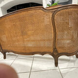 Double wicker basket in Louis XV style, 1950.