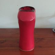 red ceramic designer vase by Les Grottes de Dieulefit