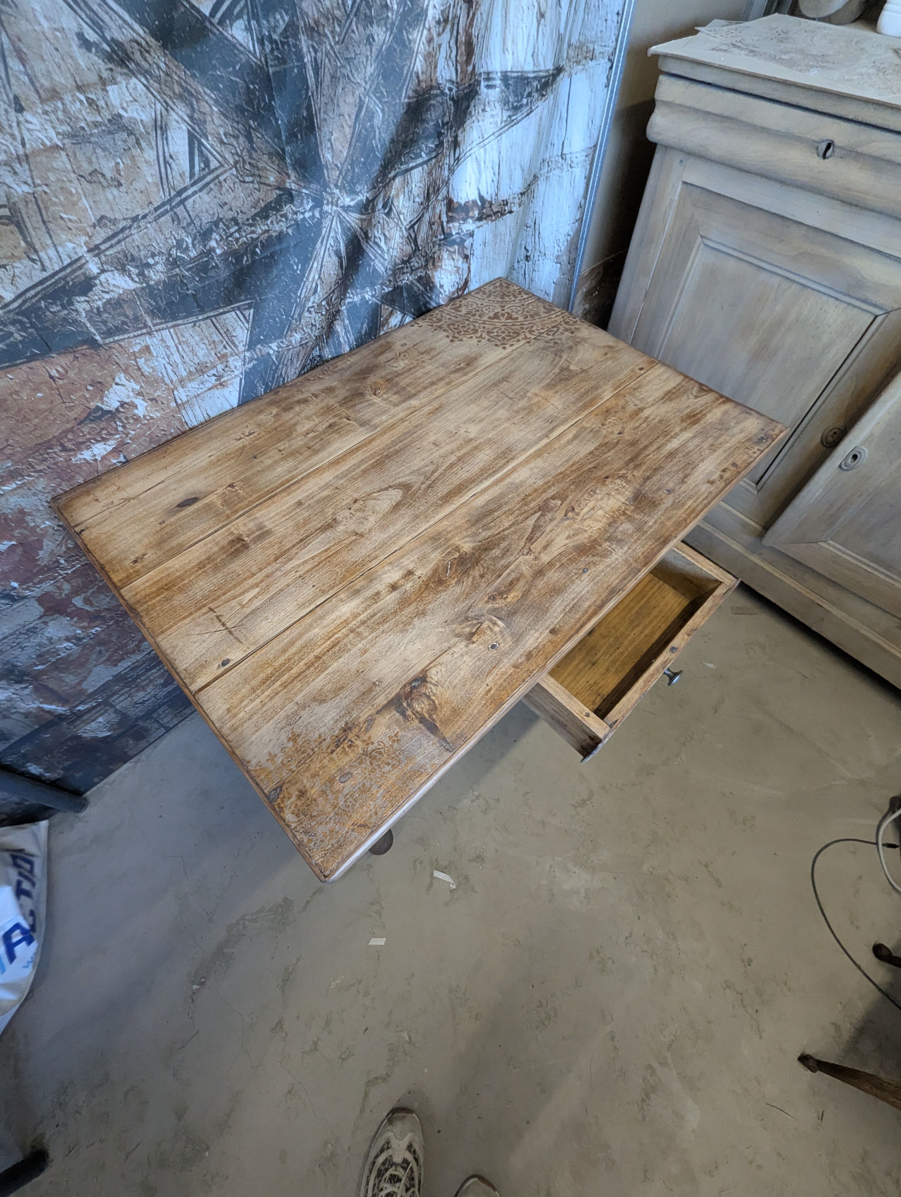 Small renovated antique table