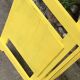 Yellow vintage coat holder