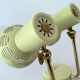 Pair of vintage 50s bedside table lamps, white yellow, laitonon, opaline