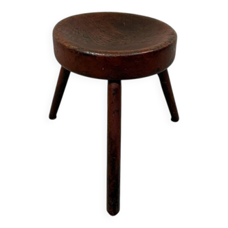 Antique rustic wooden tripod stool 1900’s