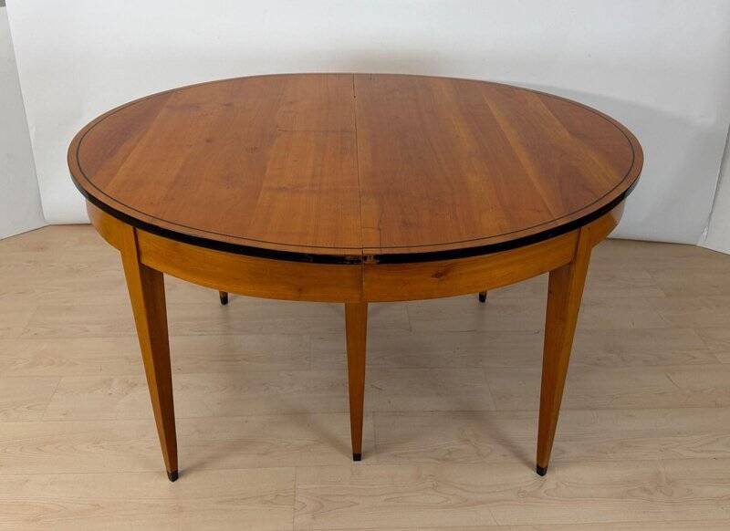 Extendable Biedermeier table in cherry wood, South Germany, 1880
