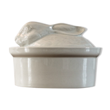 White porcelain rabbit terrine