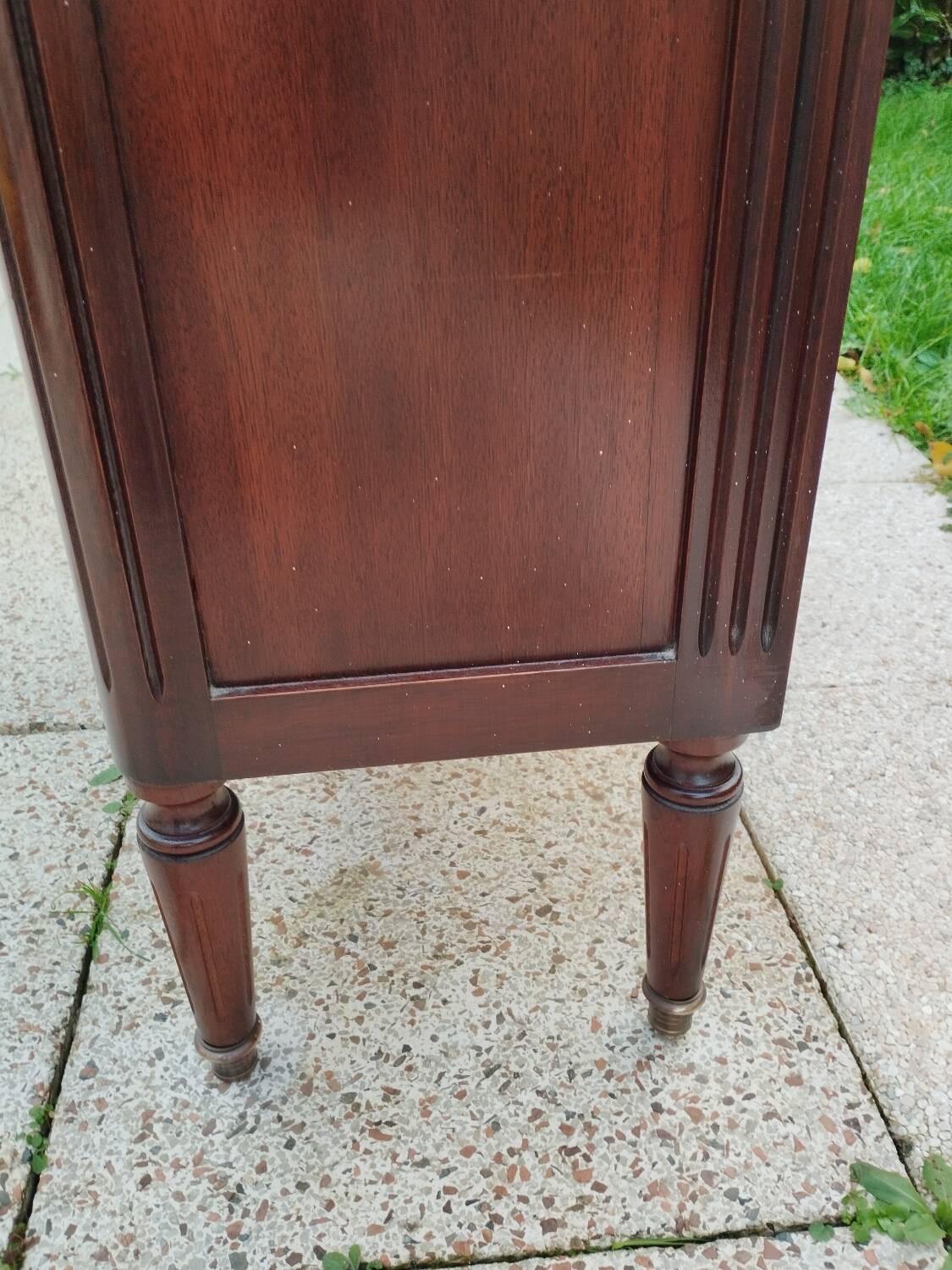 Antique Bibus bookcase in Louis XVI style with marble top
