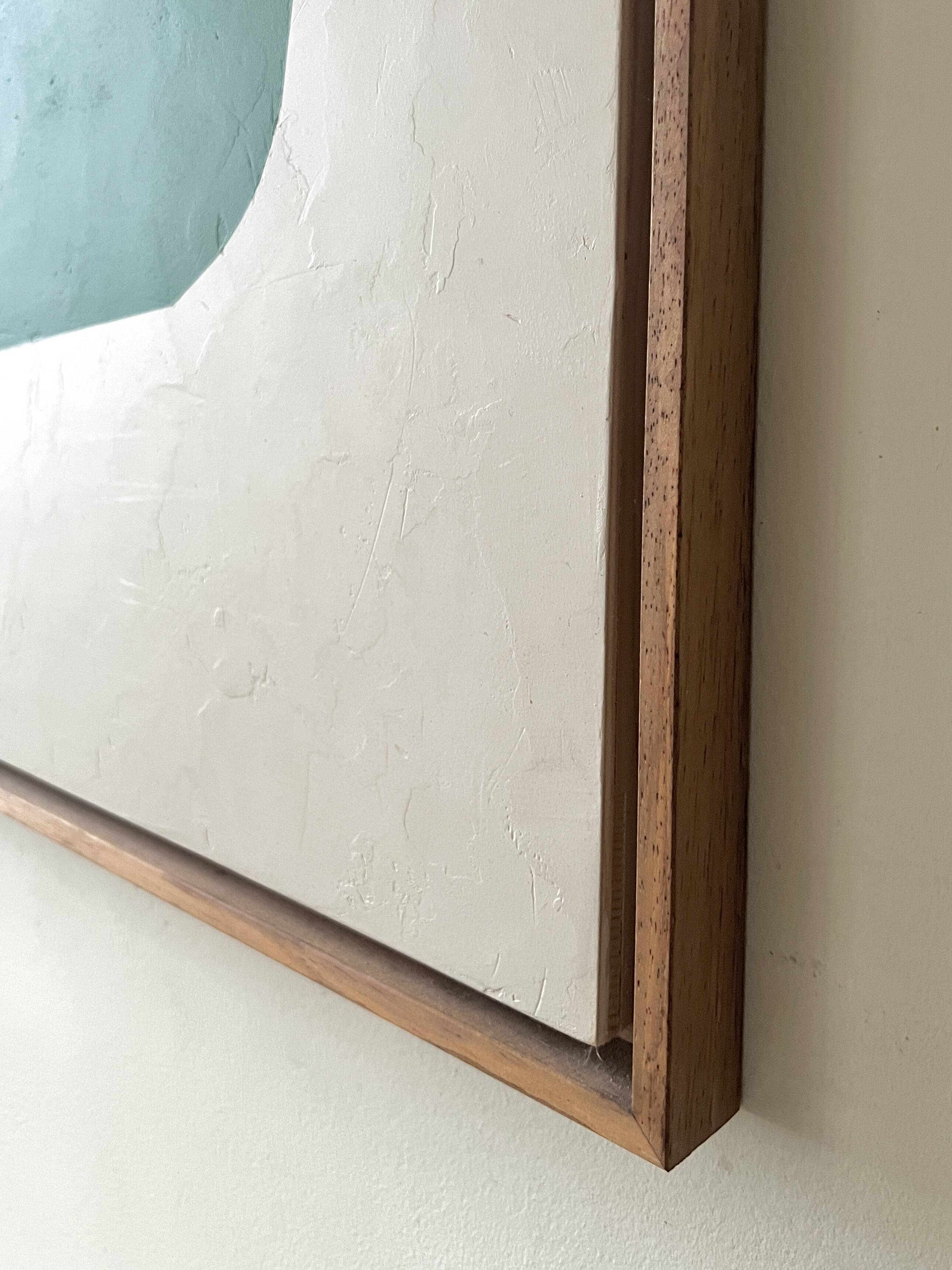 Large contemporary painting Green Forms Audrey Noel dated & signed