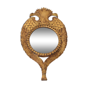 Miroir convexe en bois