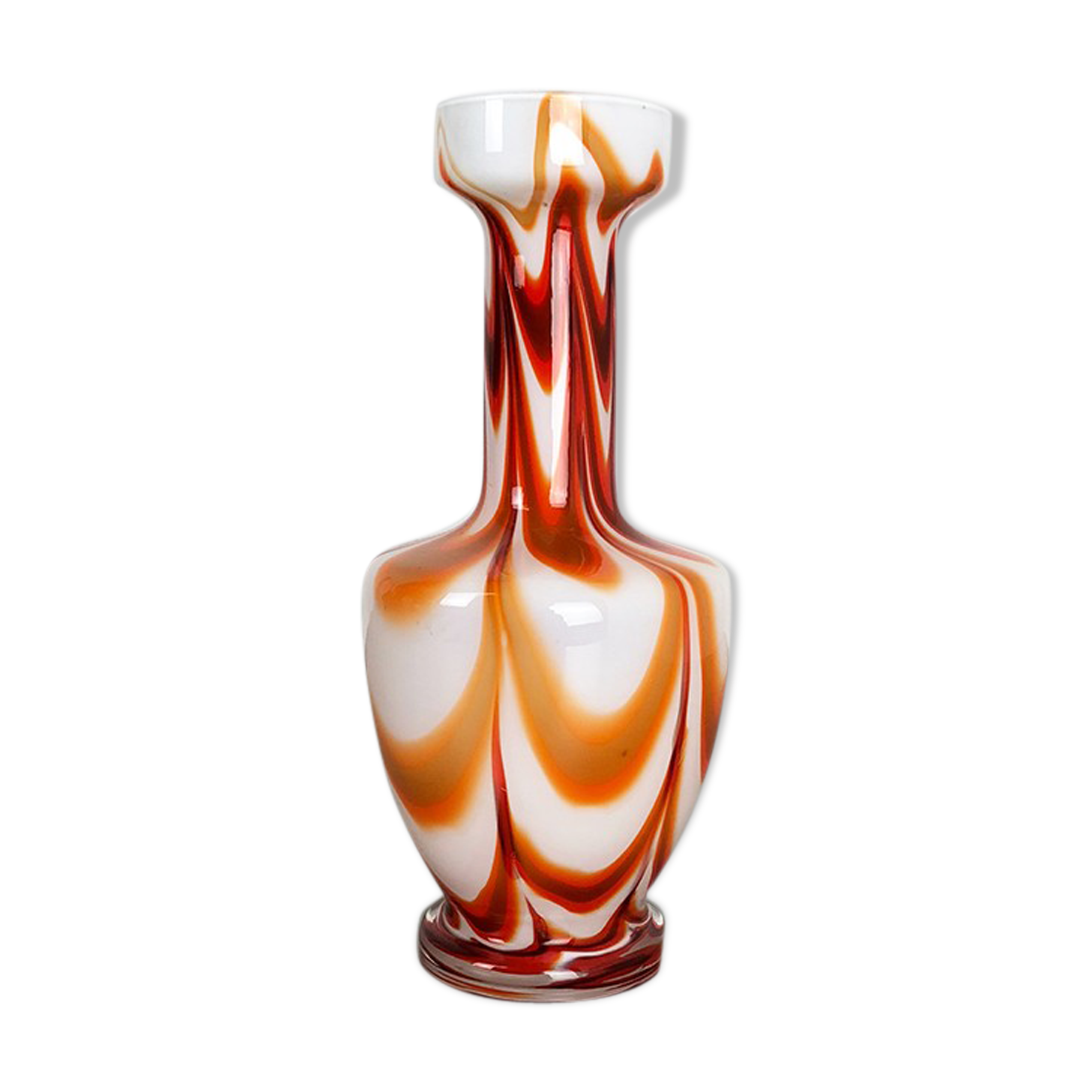 Vintage pop art opaline Florence vase design, Italy