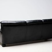 Three-seater sofa "Jupiter" in black leather by Arne Norell, Sweden, 1960.