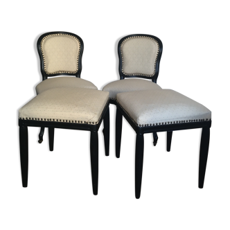 Fauteuils et 2 tabourets Napoleon III