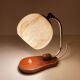 table lamp vintage art deco bauhaus, 30s, opaline marbled wood