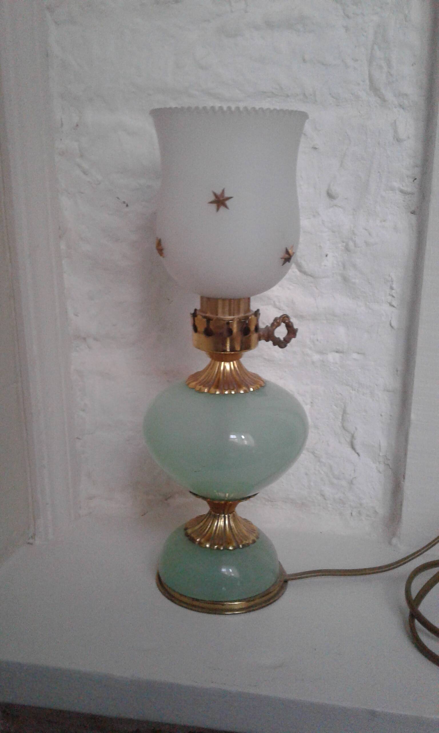 Opaline lamps.