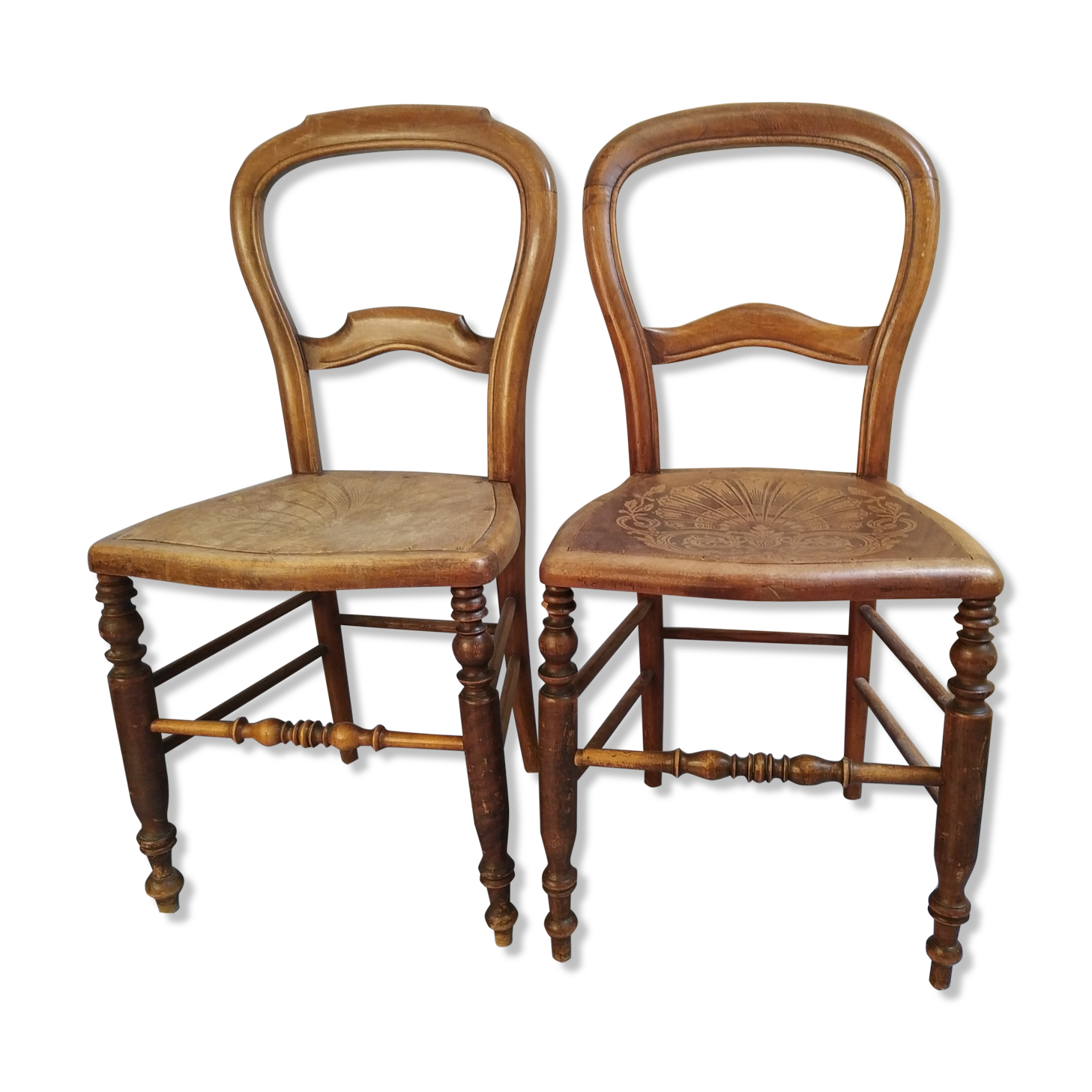 Pair of old wooden chairs