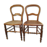 Pair of old wooden chairs