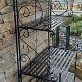 Etagères de jardin et d'intérieur en fer forgé noir